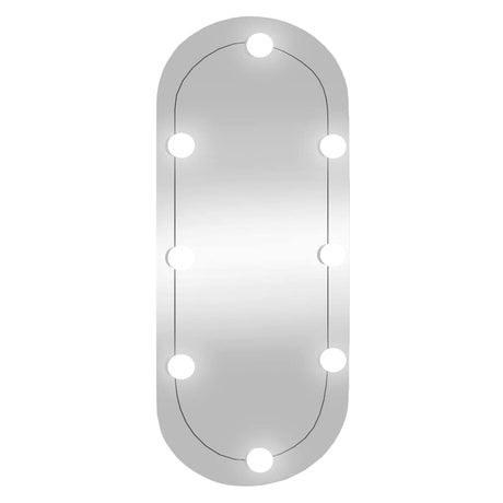 Lustro ścienne Vidaxxl z diodami LED, owalne szkło 35x80 cm