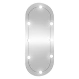 Lustro ścienne Vidaxx z diodami LED, owalne szkło 45x100 cm