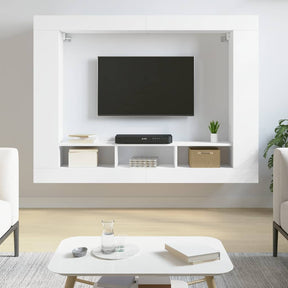 Vidaxl tv-meubel 152x22x113 cm bewerkt hout wit