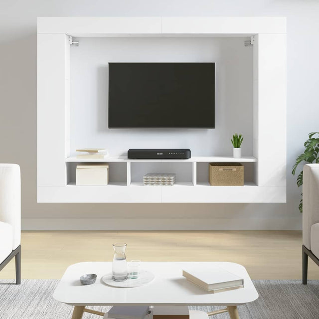 Vidaxl tv-meubel 152x22x113 cm bewerkt hout wit