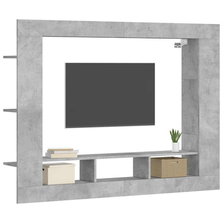 Vidaxl tv-meubel 152x22x113 cm bewerkt hout betongrijs