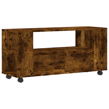Vidaxl tv-meubel 102x34,5x43 cm bewerkt hout gerookt eikenkleurig