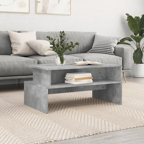 Vidaxl salontafel 90x55x42,5 cm bewerkt hout betongrijs
