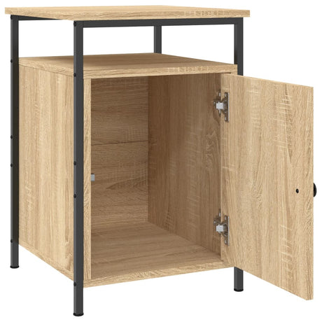 Vidaxl nachtkastje 40x42x60 cm bewerkt hout sonoma eikenkleurig