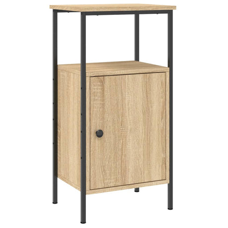 Vidaxl nachtkastje 41x31x80 cm bewerkt hout sonoma eikenkleurig