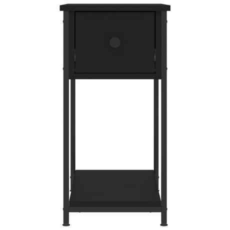 Vidaxl nachtkastje 30x60x60 cm bewerkt hout zwart
