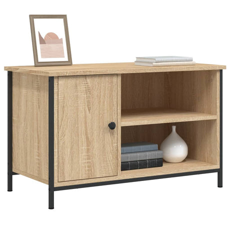 Vidaxl tv-meubel 80x40x50 cm bewerkt hout sonoma eikenkleurig