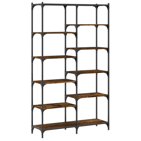 Vidaxl boekenrek 100x32x170 cm bewerkt hout en ijzer gerookt eiken