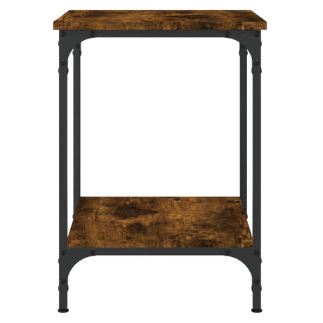 Vidaxl salontafel 40x40x55 cm bewerkt hout gerookt eikenkleurig