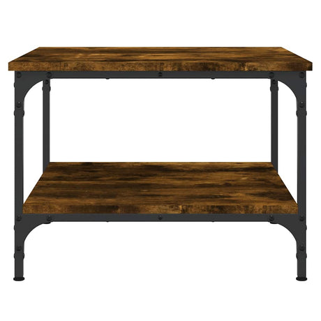Vidaxl salontafel 55x55x40 cm bewerkt hout gerookt eikenkleurig