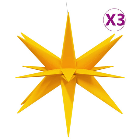 Vidaxl kerstlampen met led's 3 st inklapbaar 100 cm geel