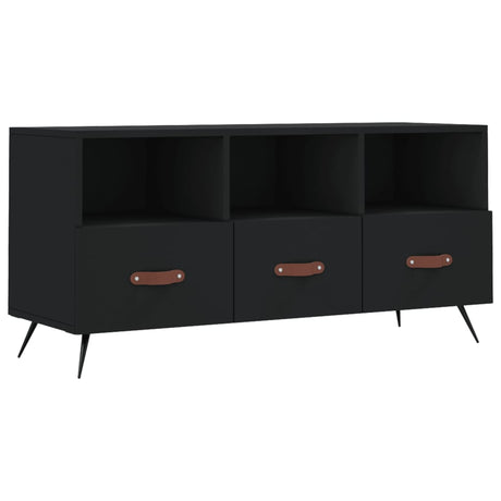 Vidaxl tv-meubel 102x36x50 cm bewerkt hout zwart