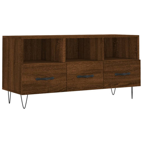 Vidaxl tv-meubel 102x36x50 cm bewerkt hout bruin eikenkleur