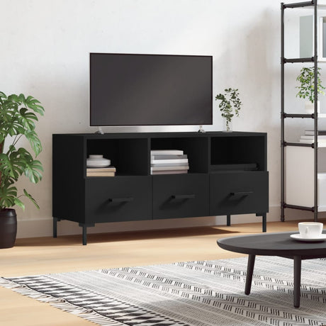 Vidaxl tv-meubel 102x36x50 cm bewerkt hout zwart
