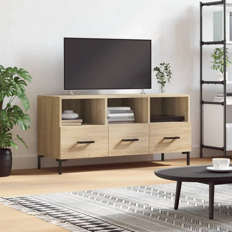 Vidaxl tv-meubel 102x36x50 cm bewerkt hout sonoma eikenkleurig