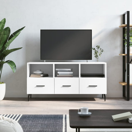 Vidaxl tv-meubel 102x36x50 cm bewerkt hout wit