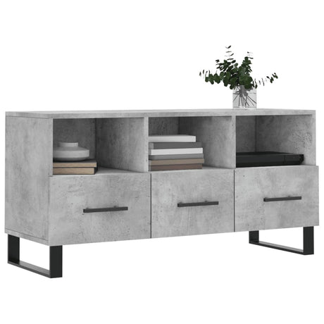 Vidaxl tv-meubel 102x36x50 cm bewerkt hout betongrijs