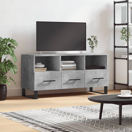 Vidaxl tv-meubel 102x36x50 cm bewerkt hout betongrijs