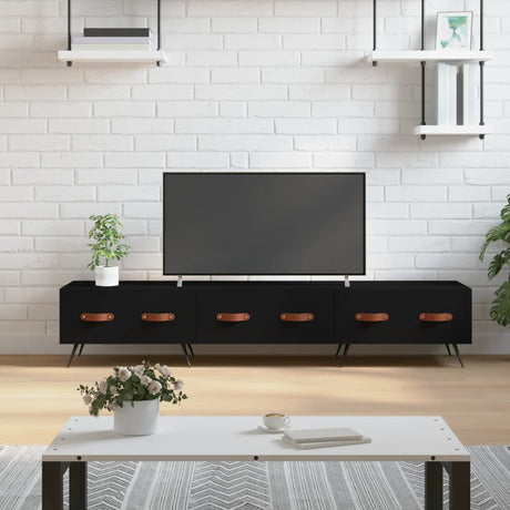 Vidaxl tv-meubel 150x36x30 cm bewerkt hout zwart