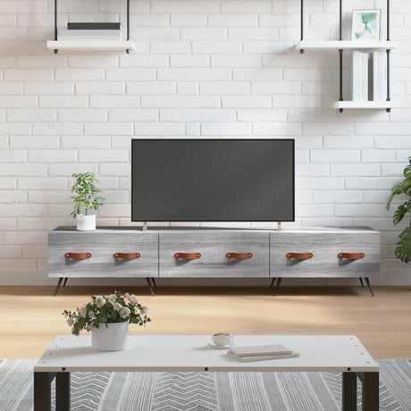 Vidaxl tv-meubel 150x36x30 cm bewerkt hout grijs sonoma eikenkleurig