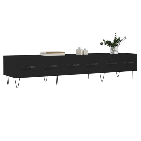 Vidaxl tv-meubel 150x36x30 cm bewerkt hout zwart