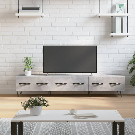 Vidaxl tv-meubel 150x36x30 cm bewerkt hout betongrijs