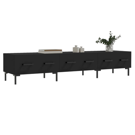 Vidaxl tv-meubel 150x36x30 cm bewerkt hout zwart