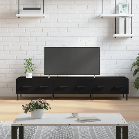 Vidaxl tv-meubel 150x36x30 cm bewerkt hout zwart