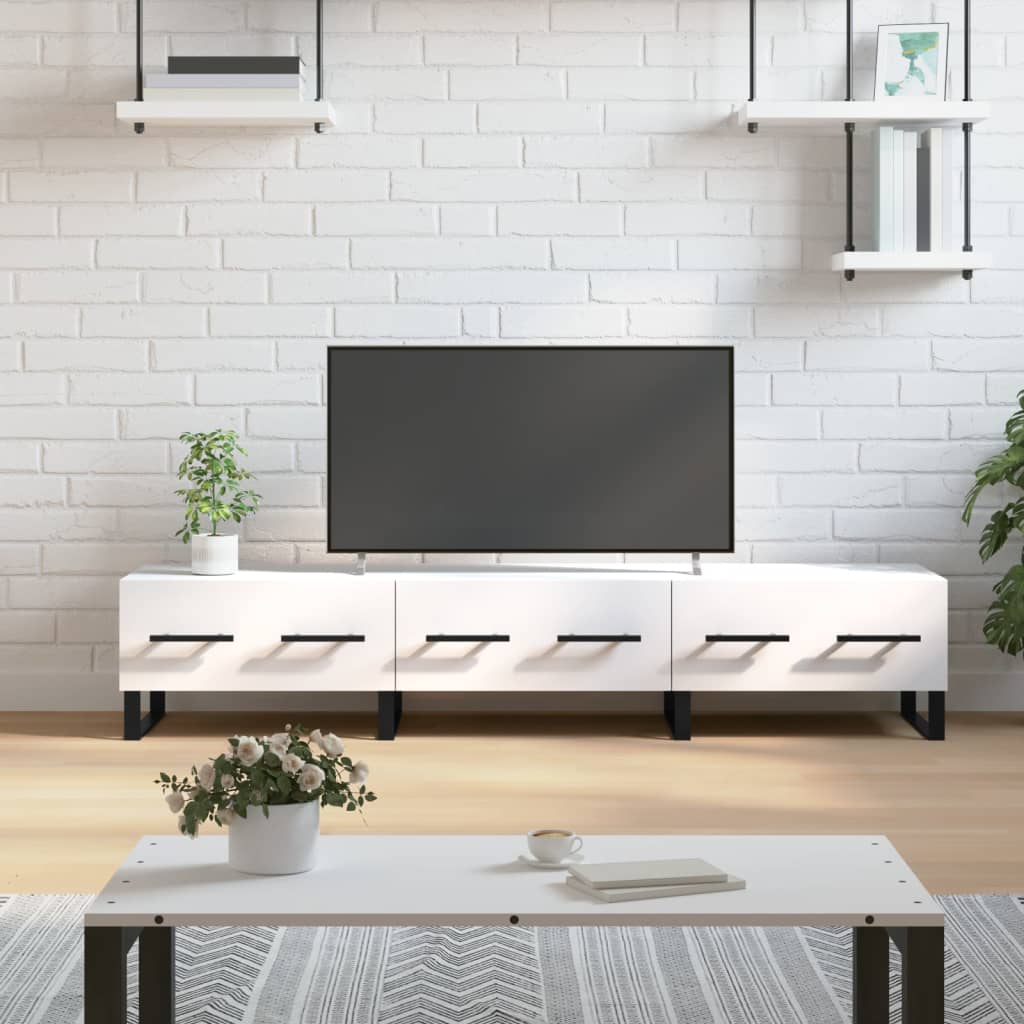 Vidaxl tv-meubel 150x36x30 cm bewerkt hout wit