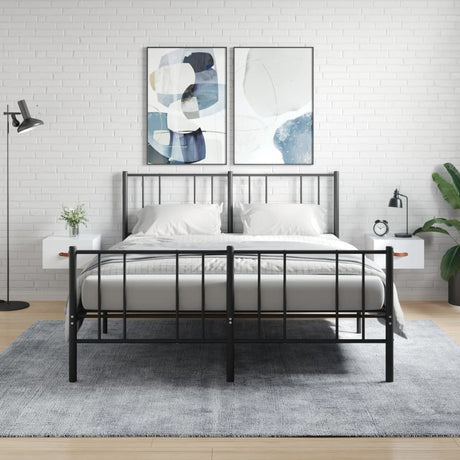 Vidaxl nachtkastjes 2 st wandgemonteerd 35x35x20 cm hoogglans wit
