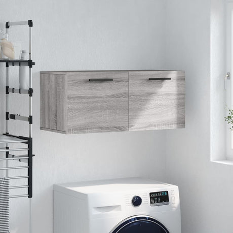 Vidaxl wandkast 80x36,5x35 cm bewerkt hout grijs sonoma eikenkleurig