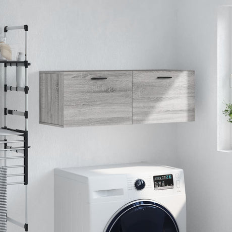 Vidaxl wandkast 100x36,5x35 cm bewerkt hout grijs sonoma eikenkleurig