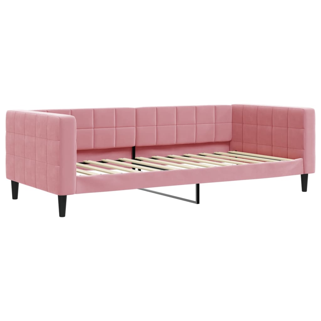 Vidaxl slaapbank 90x200 cm fluweel roze