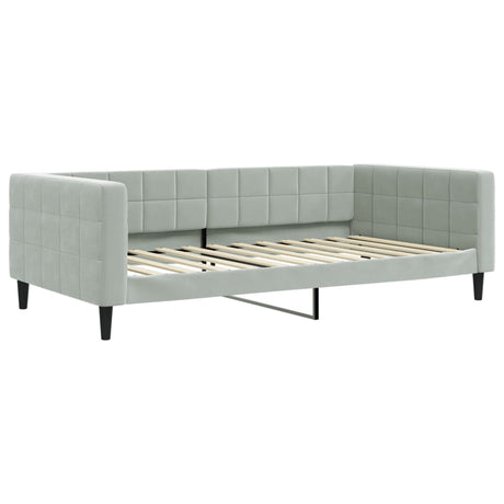 Vidaxl slaapbank 100x200 cm fluweel lichtgrijs