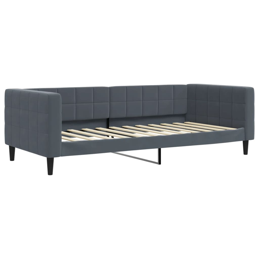 Vidaxl slaapbank 100x200 cm fluweel donkergrijs