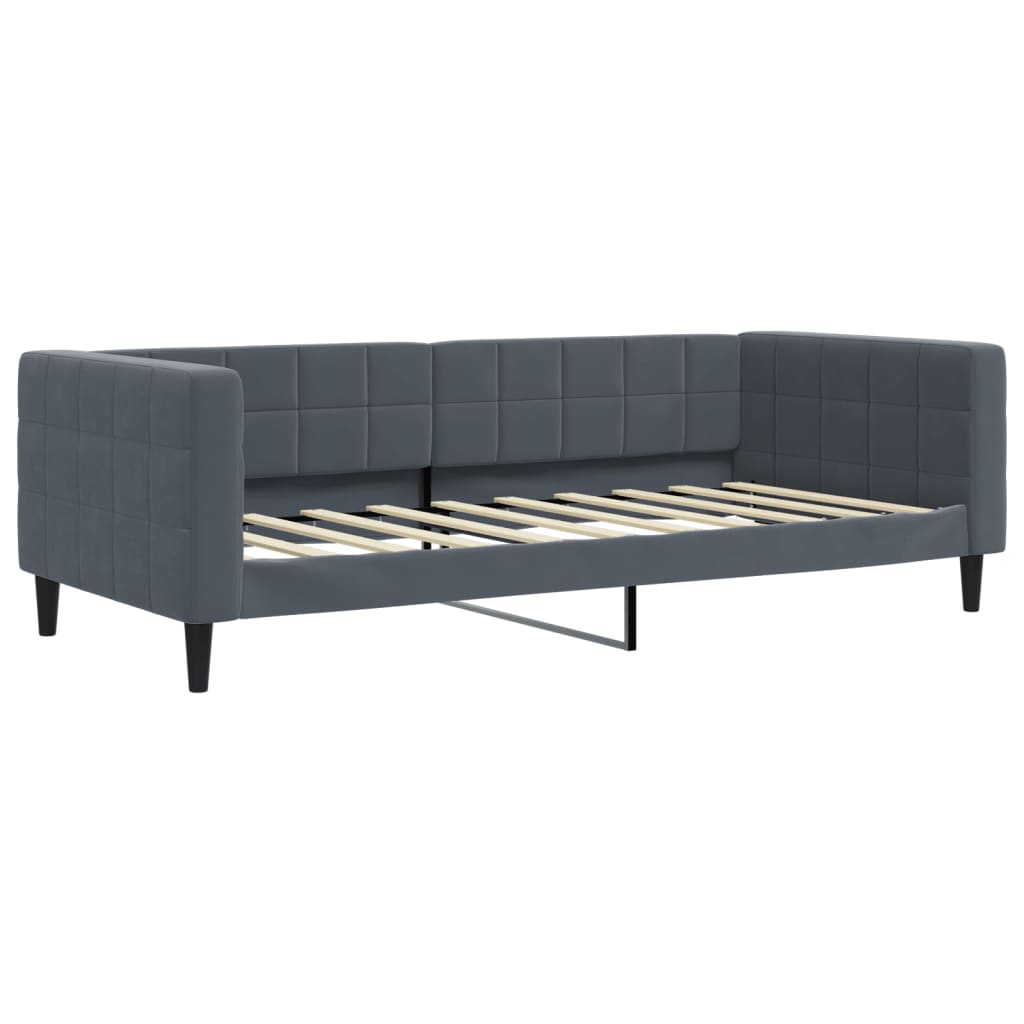 Vidaxl slaapbank 90x190 cm fluweel donkergrijs