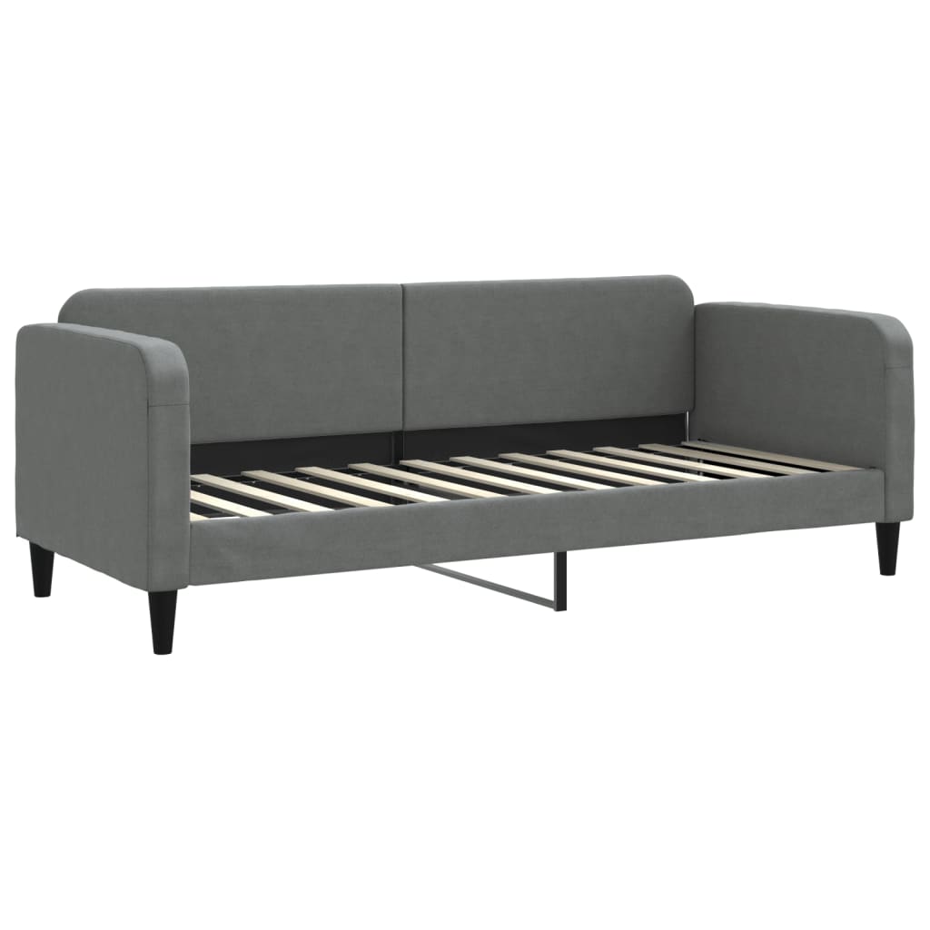 Vidaxl slaapbank 80x200 cm stof donkergrijs
