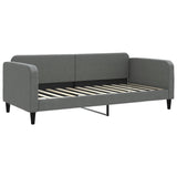 Vidaxl slaapbank 90x200 cm stof donkergrijs