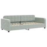 Vidaxl slaapbank 80x200 cm fluweel lichtgrijs
