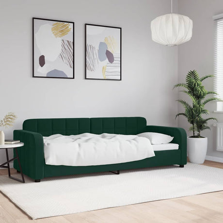 Vidaxl slaapbank 80x200 cm fluweel donkergroen