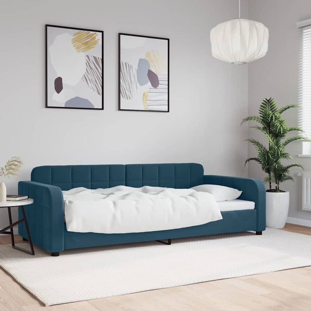 Vidaxl slaapbank 90x200 cm fluweel blauw