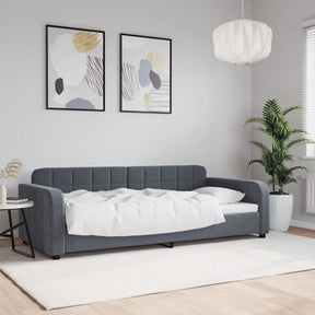 Vidaxl slaapbank 90x200 cm fluweel donkergrijs