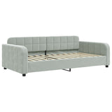 Vidaxl slaapbank 100x200 cm fluweel lichtgrijs