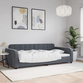 Vidaxl slaapbank 100x200 cm fluweel donkergrijs