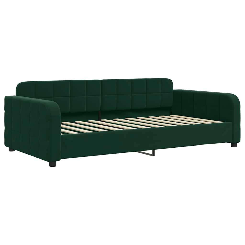 Vidaxl slaapbank 100x200 cm fluweel donkergroen