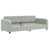 Vidaxl slaapbank 90x190 cm fluweel lichtgrijs