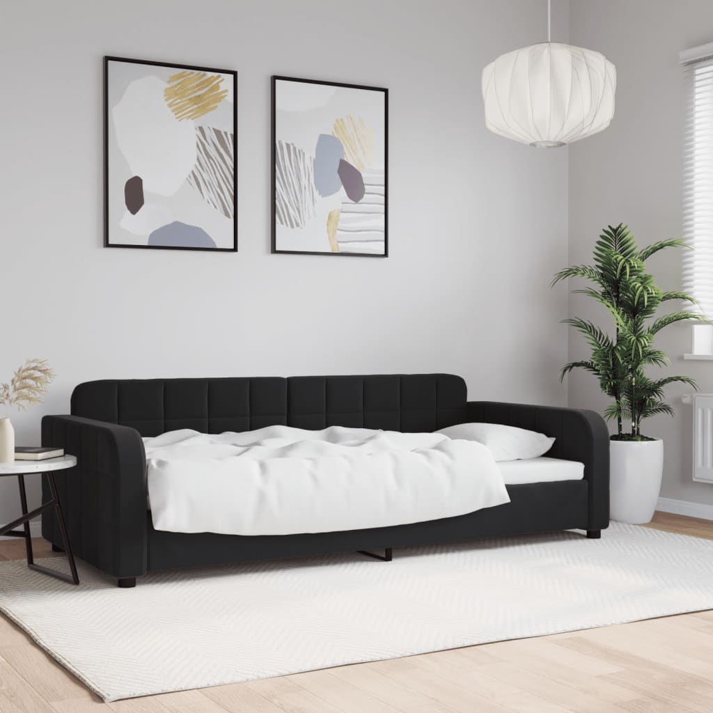 Vidaxl slaapbank 90x190 cm fluweel zwart