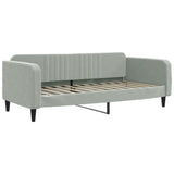 Vidaxl slaapbank 90x200 cm fluweel lichtgrijs