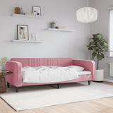 Vidaxl slaapbank 90x200 cm fluweel roze