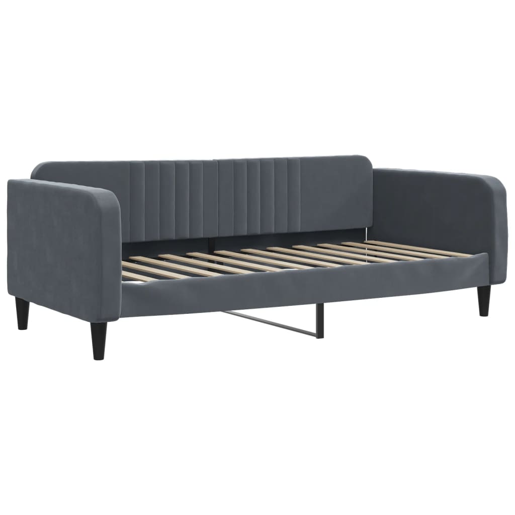 Vidaxl slaapbank 100x200 cm fluweel donkergrijs